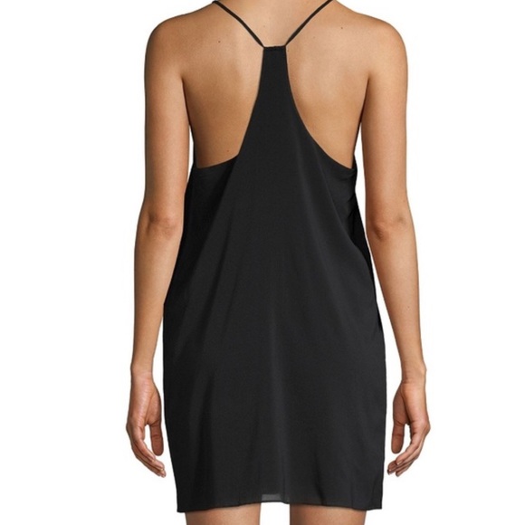 Alice + Olivia mini dress. Black racer back with silver rivets/studs. Size M - Picture 7 of 7